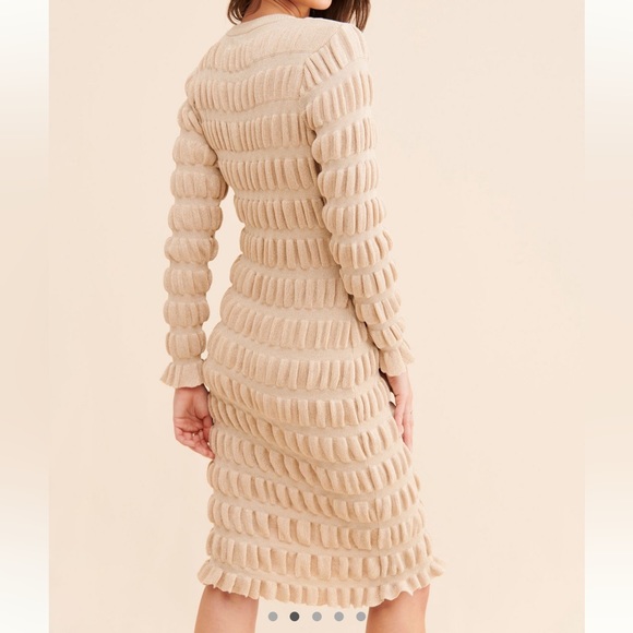 Current Air Metalic Puff MIDI Dress - Picture 3 of 9